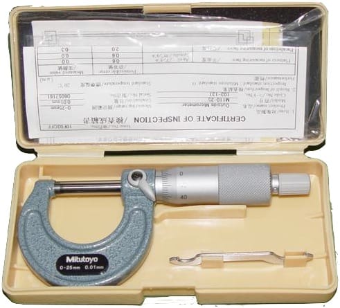 micrometer with calibration certificate